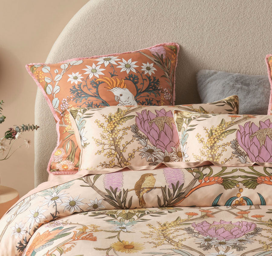 Victoria Quilt Cover Set Range Apricot