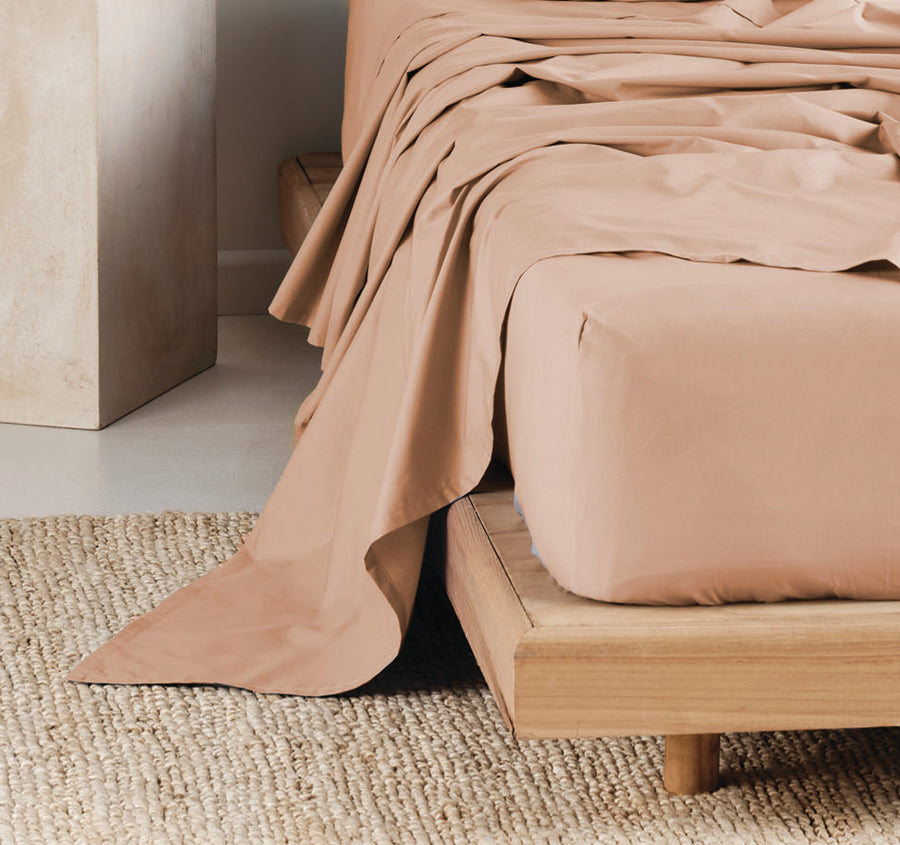 Vienna 300THC Cotton Sheet Set Range Clay