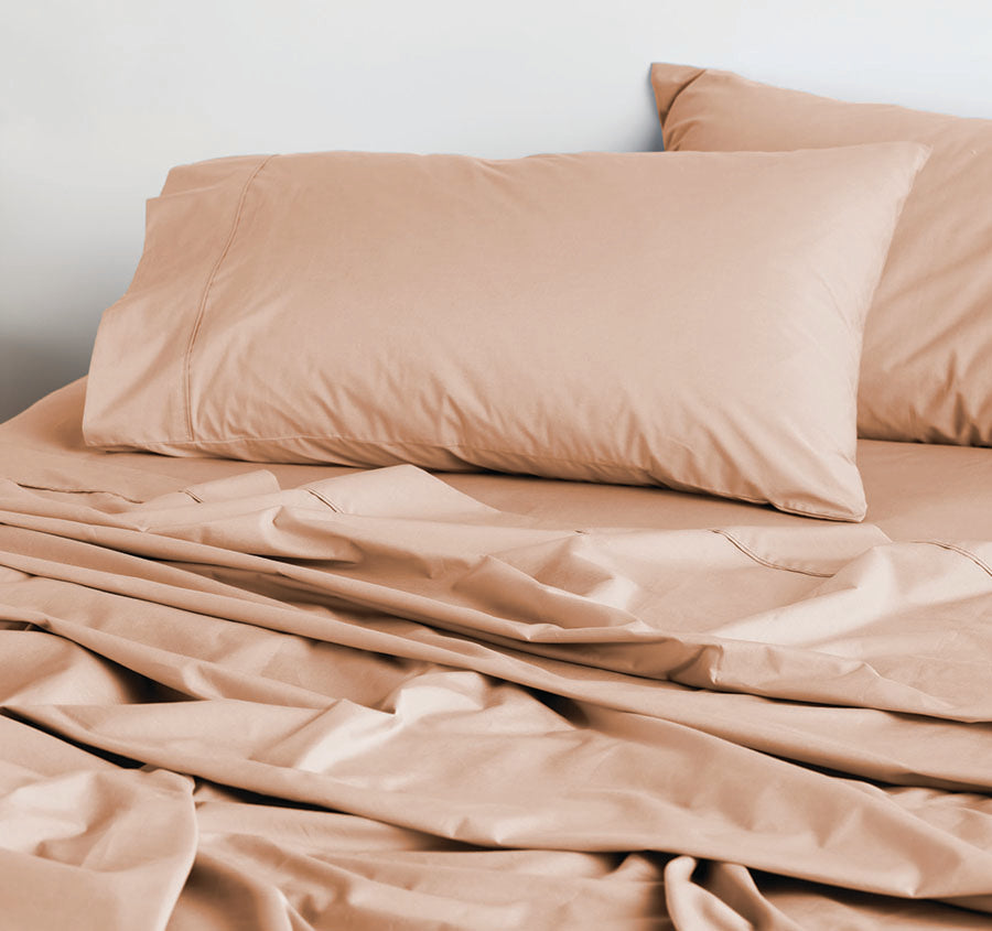 Vienna 300THC Cotton Sheet Set Range Clay