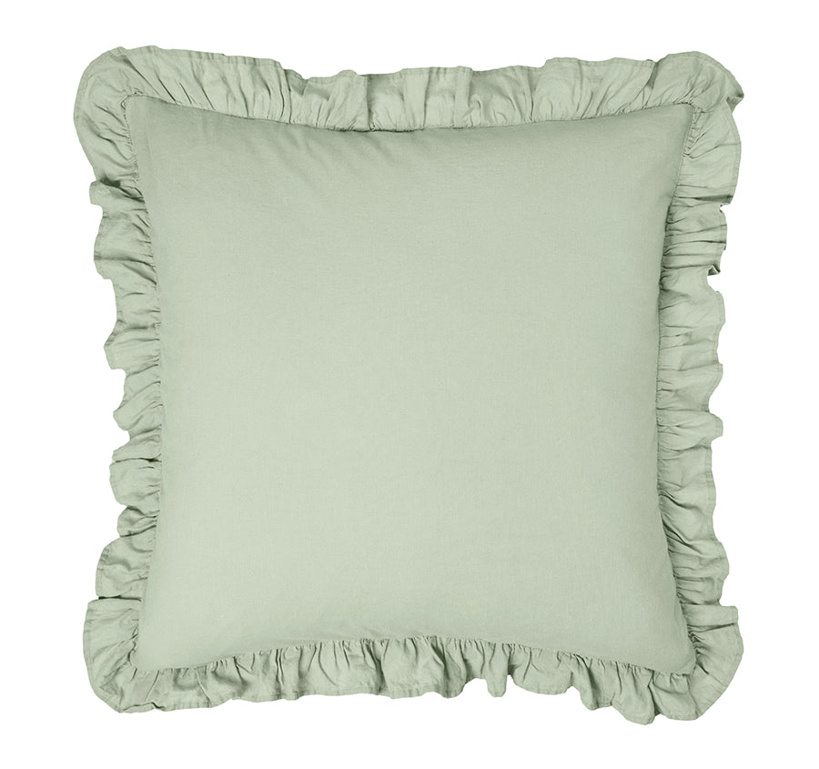 Vintage Ruffle European Pillowcase Seaglass