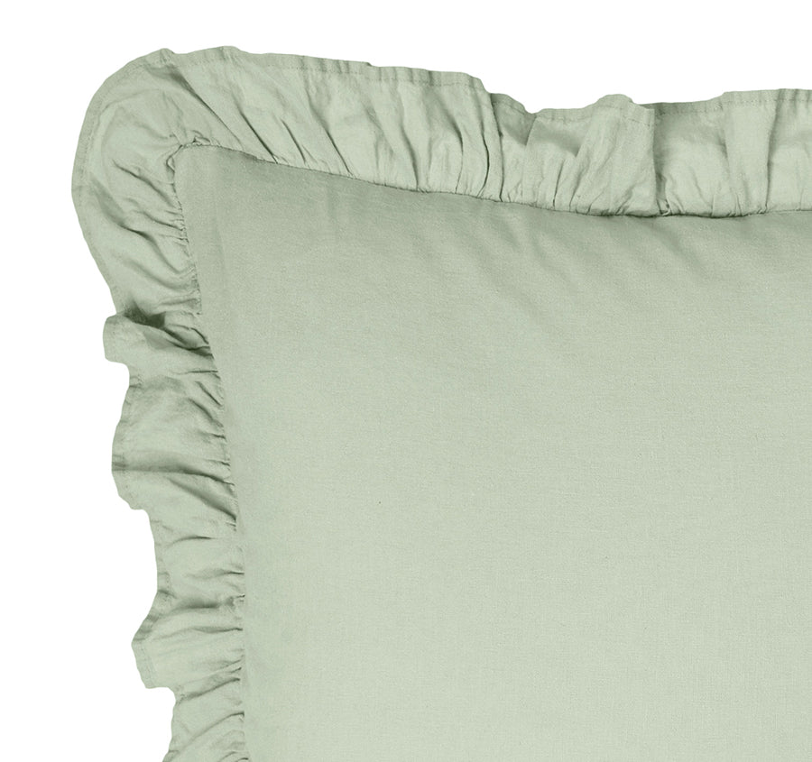 Vintage Ruffle European Pillowcase Seaglass