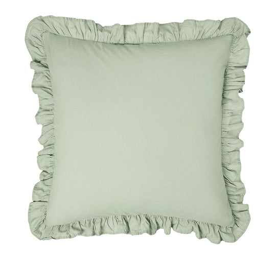 Vintage Ruffle European Pillowcase Seaglass