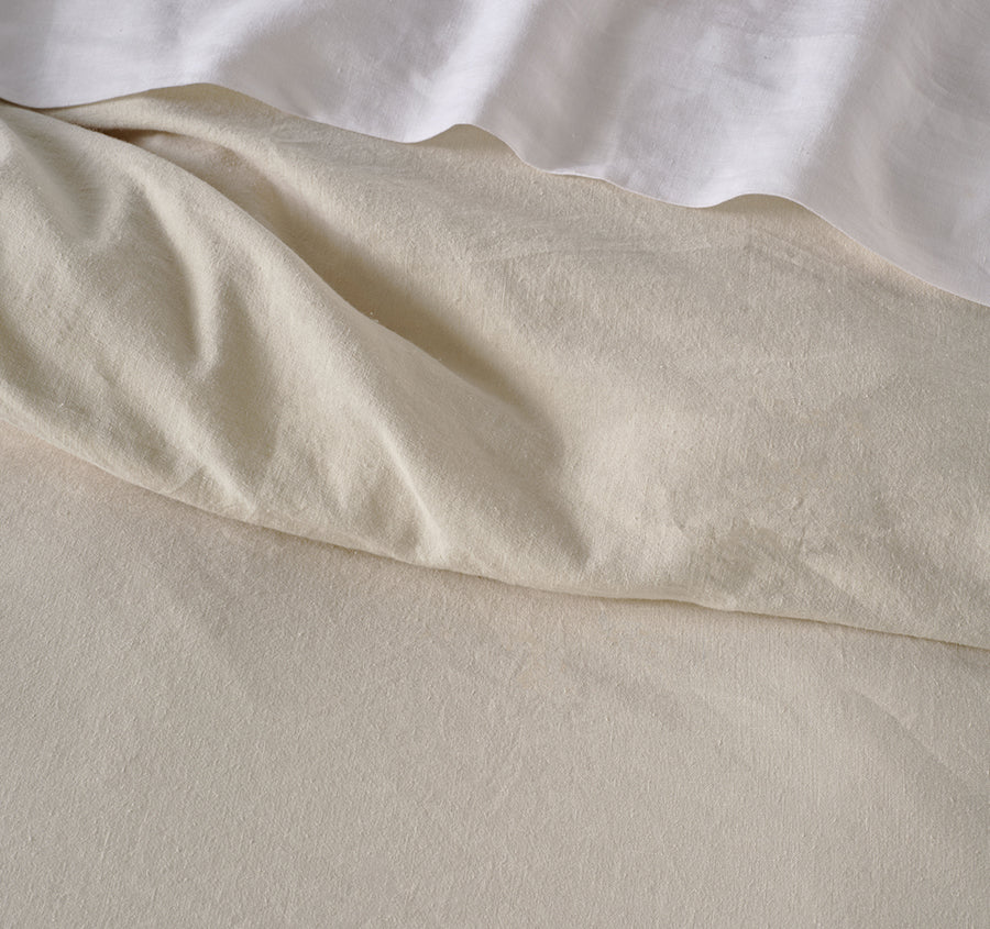 Vintage Ruffle Quilt Cover Set Range Natural