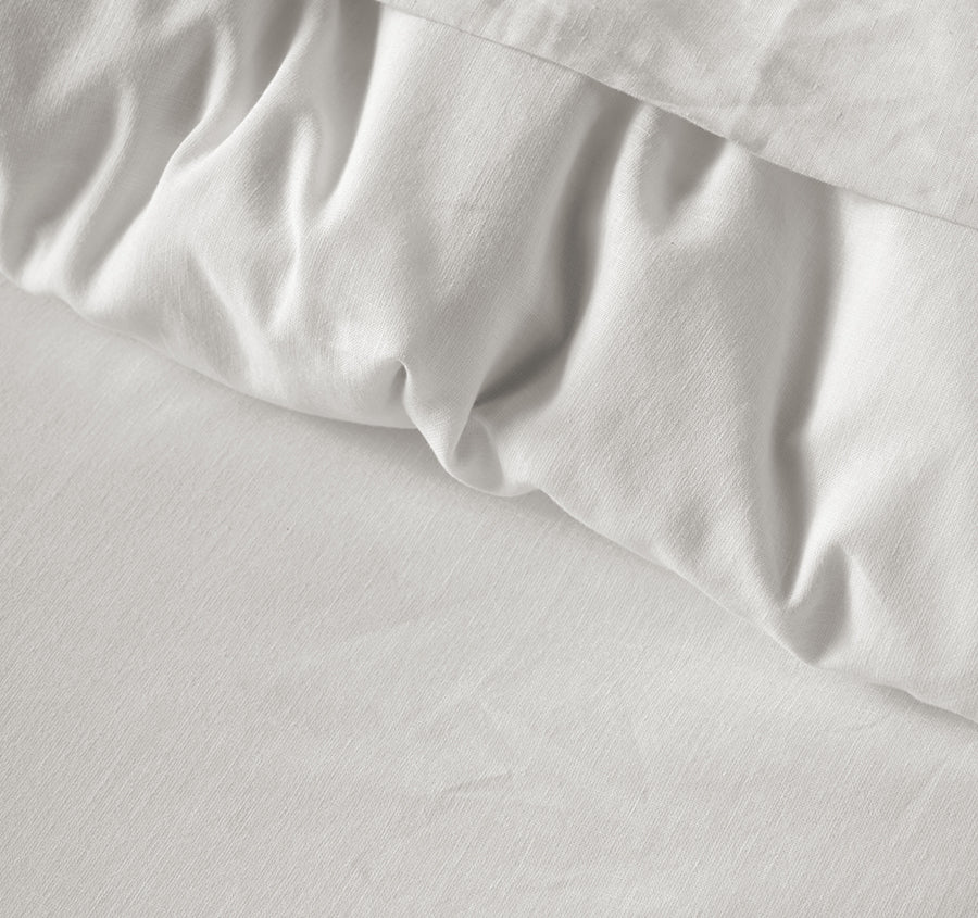 Vintage Ruffle Quilt Cover Set Range White