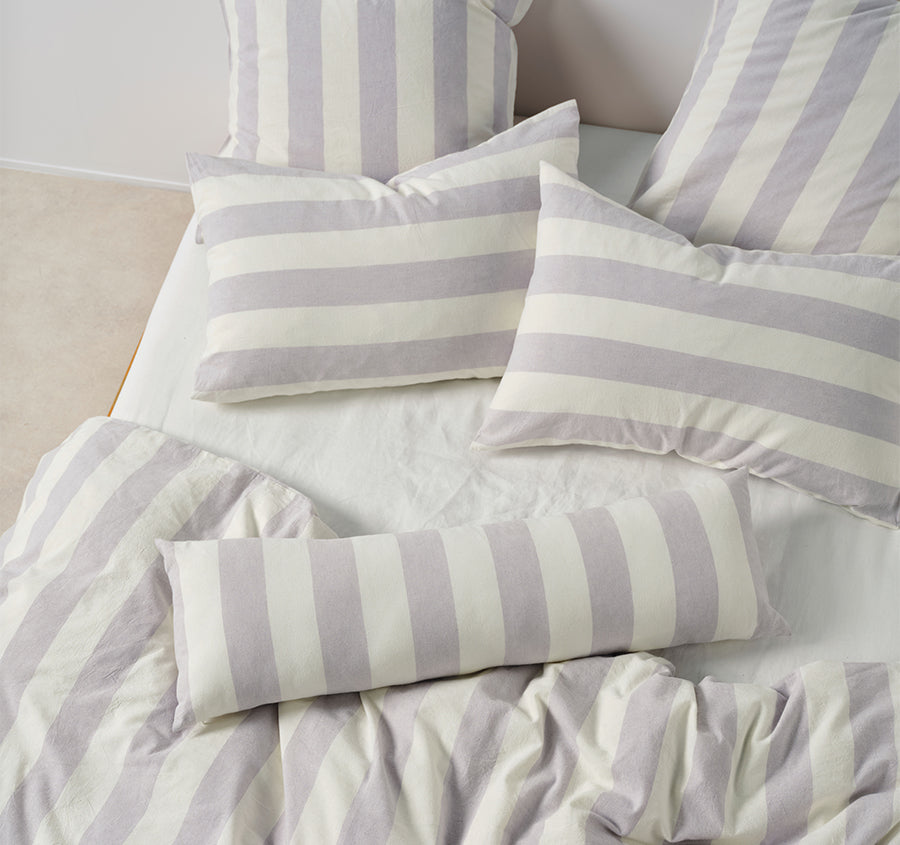 Vintage Stripe 30x90cm Filled Cushion Lavender