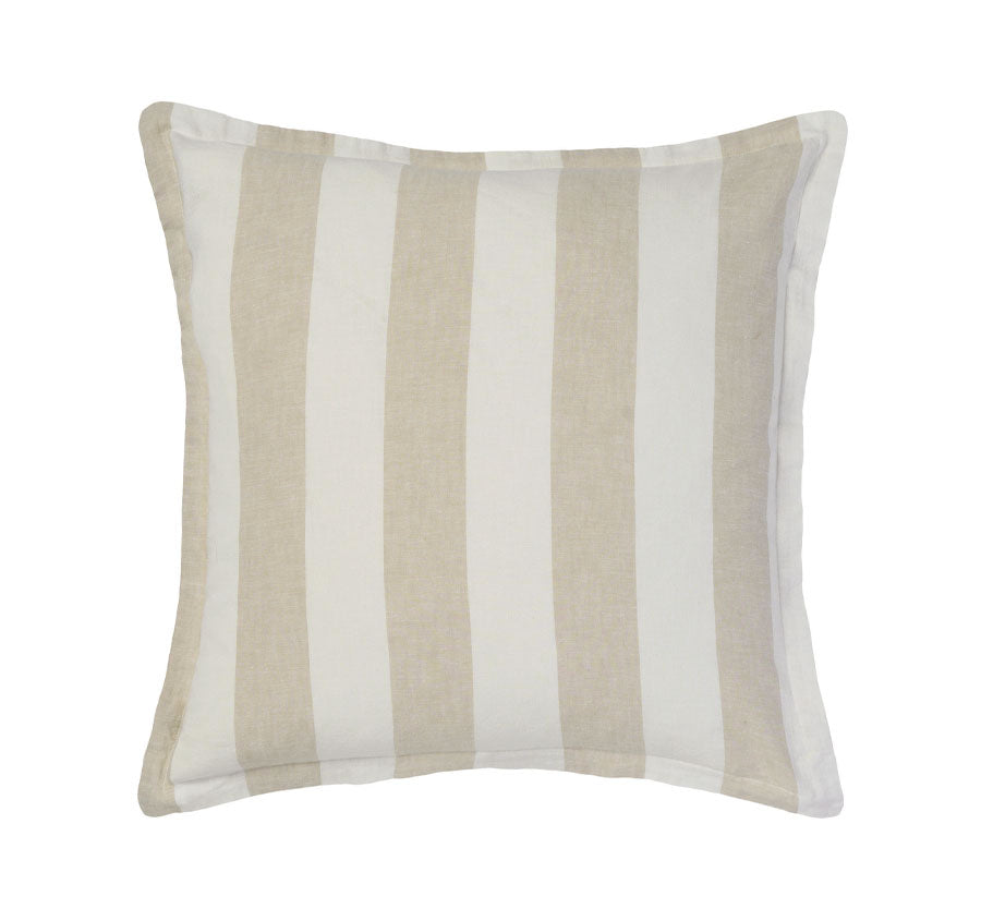 Vintage Stripe 48x48cm Filled Cushion Natural