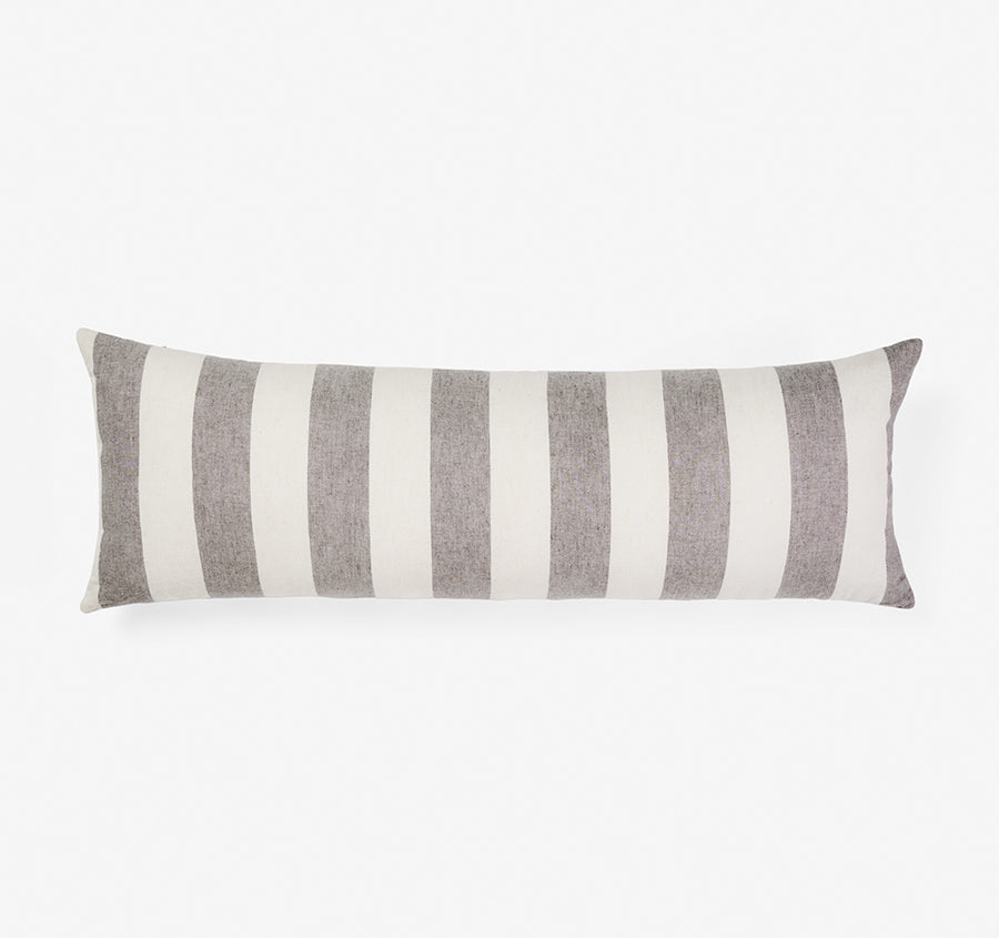 Vintage Stripe 30x90cm Filled Cushion Steel