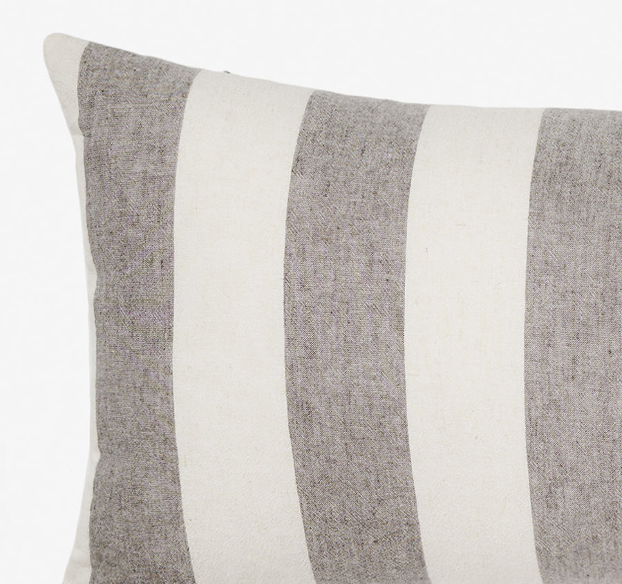 Vintage Stripe 30x90cm Filled Cushion Steel