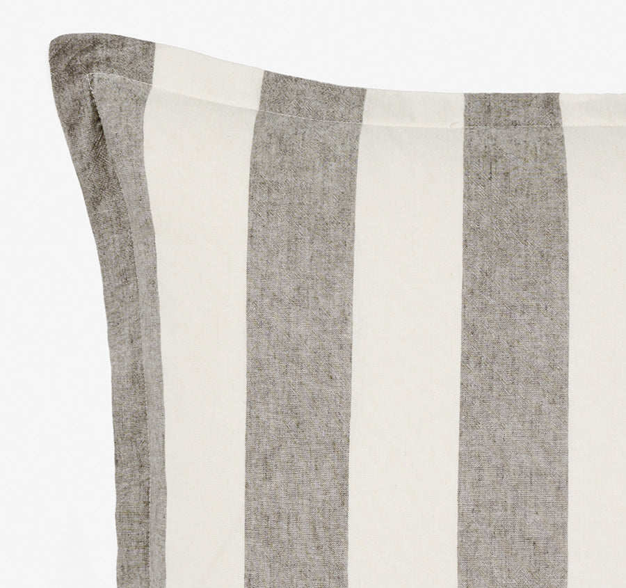 Vintage Stripe 48x48cm Filled Cushion Steel