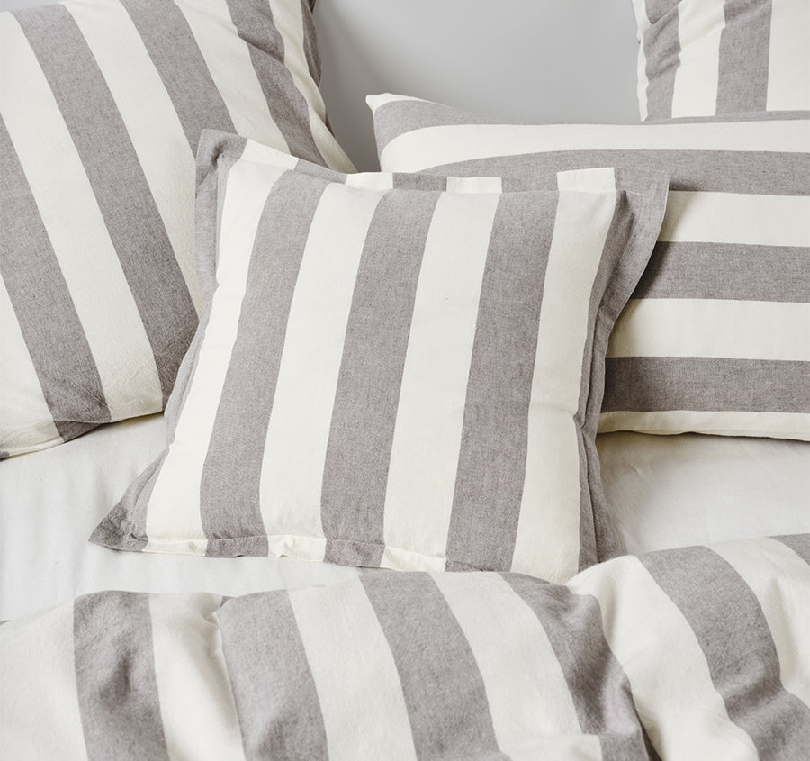 Vintage Stripe 48x48cm Filled Cushion Steel