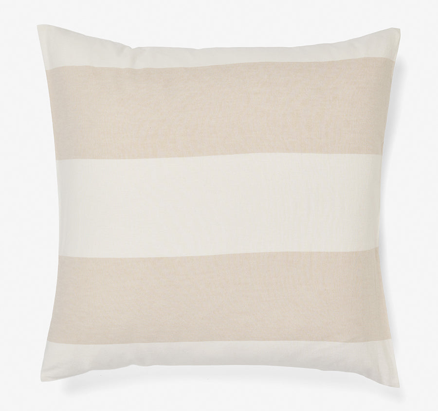 Vintage Wide Stripe European Pillowcase Natural