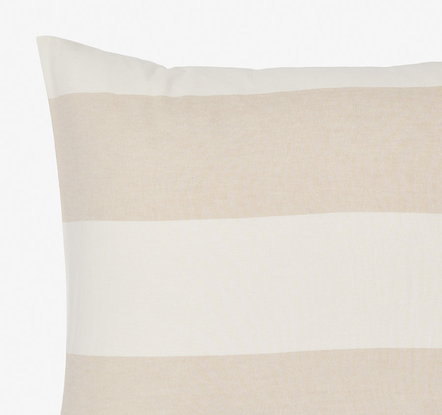 Vintage Wide Stripe European Pillowcase Natural