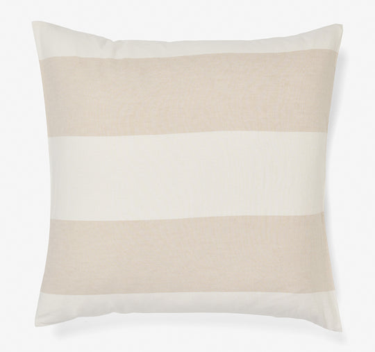 Vintage Wide Stripe European Pillowcase Natural