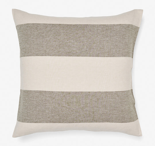 Vintage Wide Stripe European Pillowcase Olive