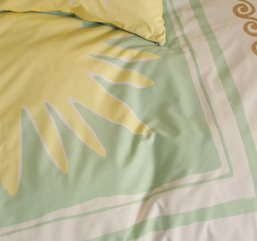 Visage Quilt Cover Set Range Seafoam