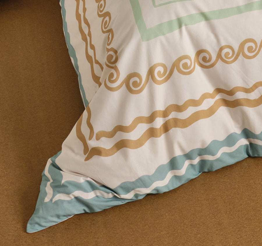 Visage Quilt Cover Set Range Seafoam