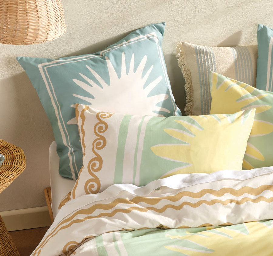 Visage Quilt Cover Set Range Seafoam