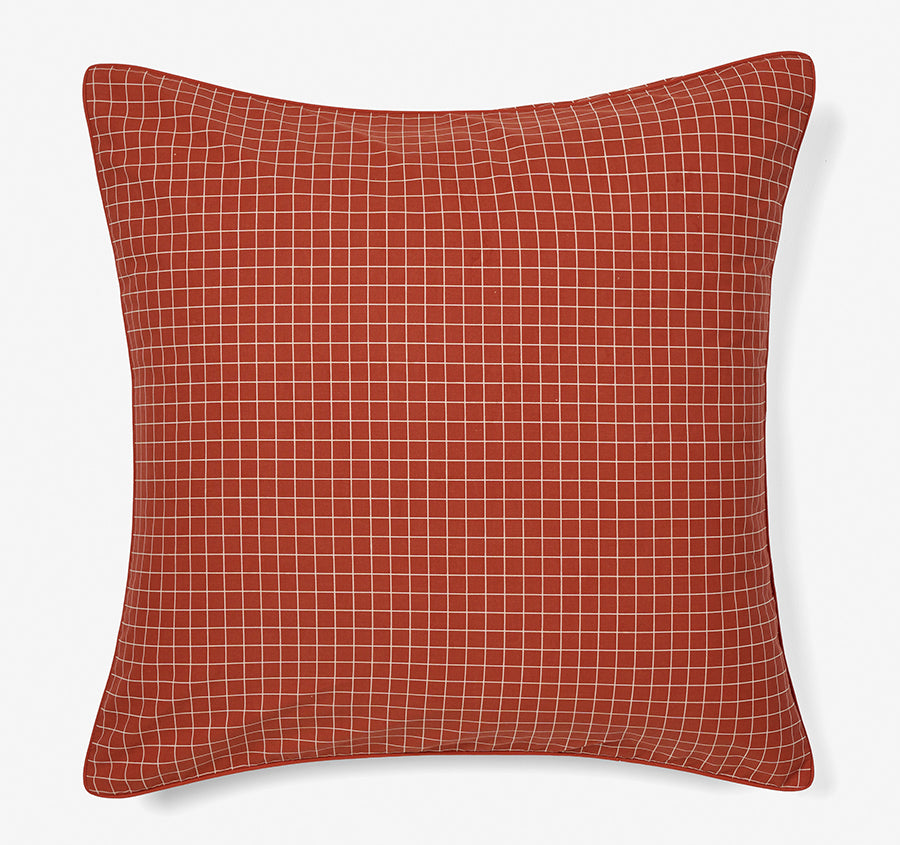 Volley Check European Pillowcase Chilli