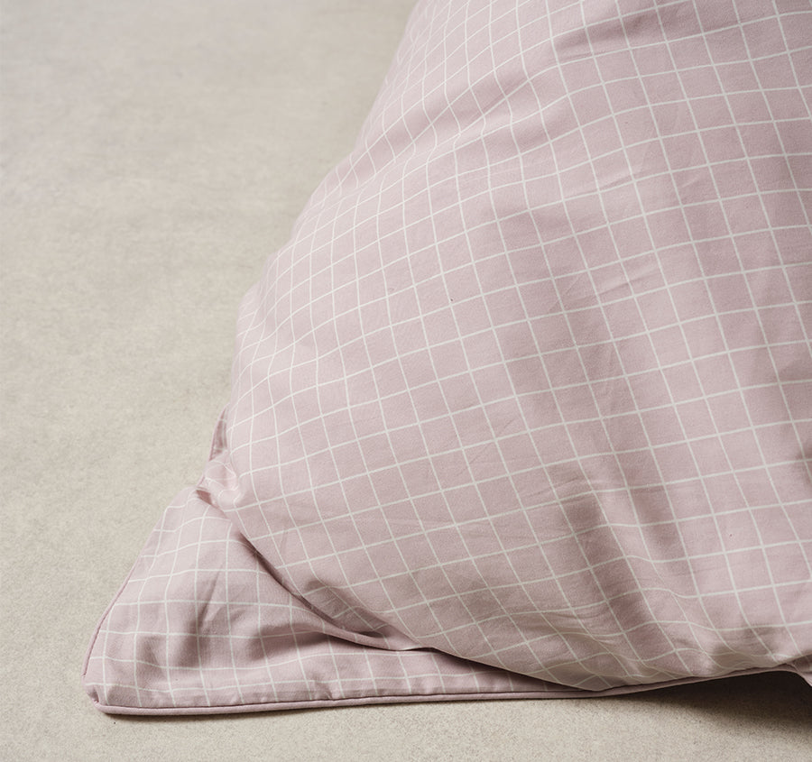 Volley Check Quilt Cover Set Range Orchid