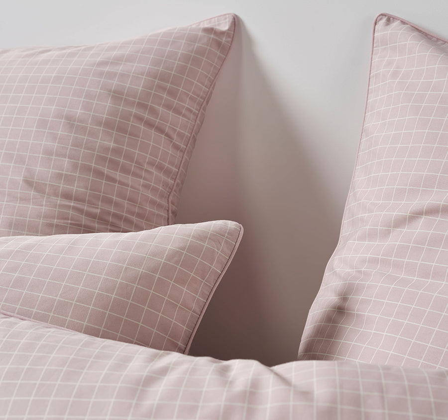 Volley Check Quilt Cover Set Range Orchid