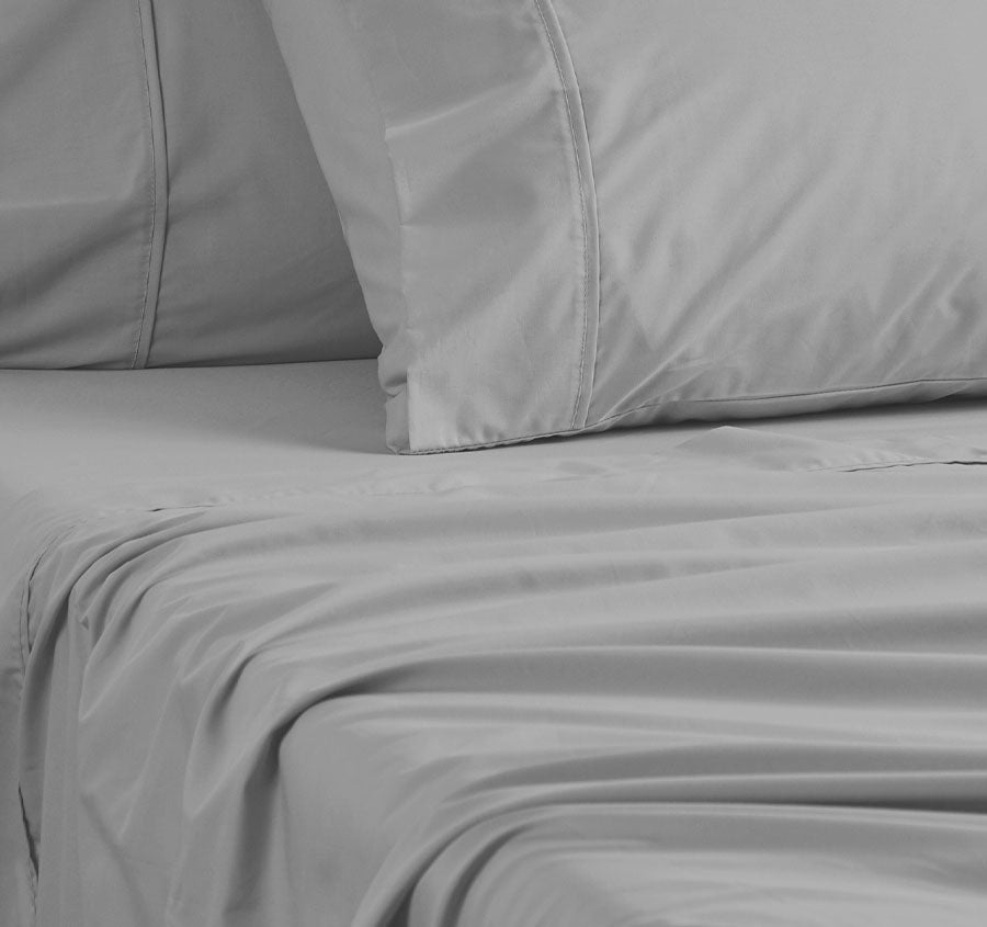 250THC Poly Cotton Percale Mega Sheet Set Range Silver