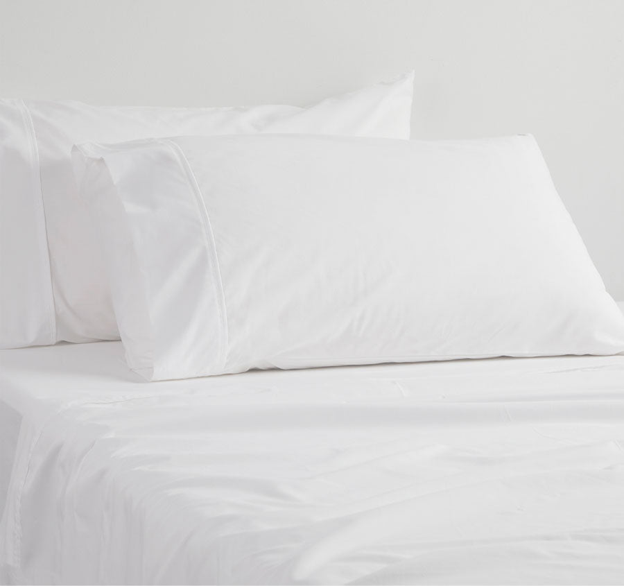 250THC Poly Cotton Percale Mega Sheet Set Range White