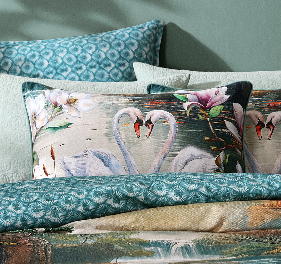 Akari Quilt Cover Set Range Teal