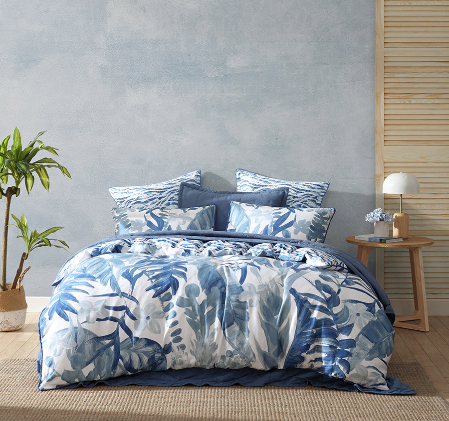 Atherton Quilt Cover Set Range Blue