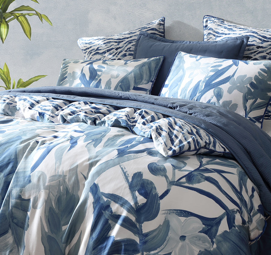 Atherton Quilt Cover Set Range Blue