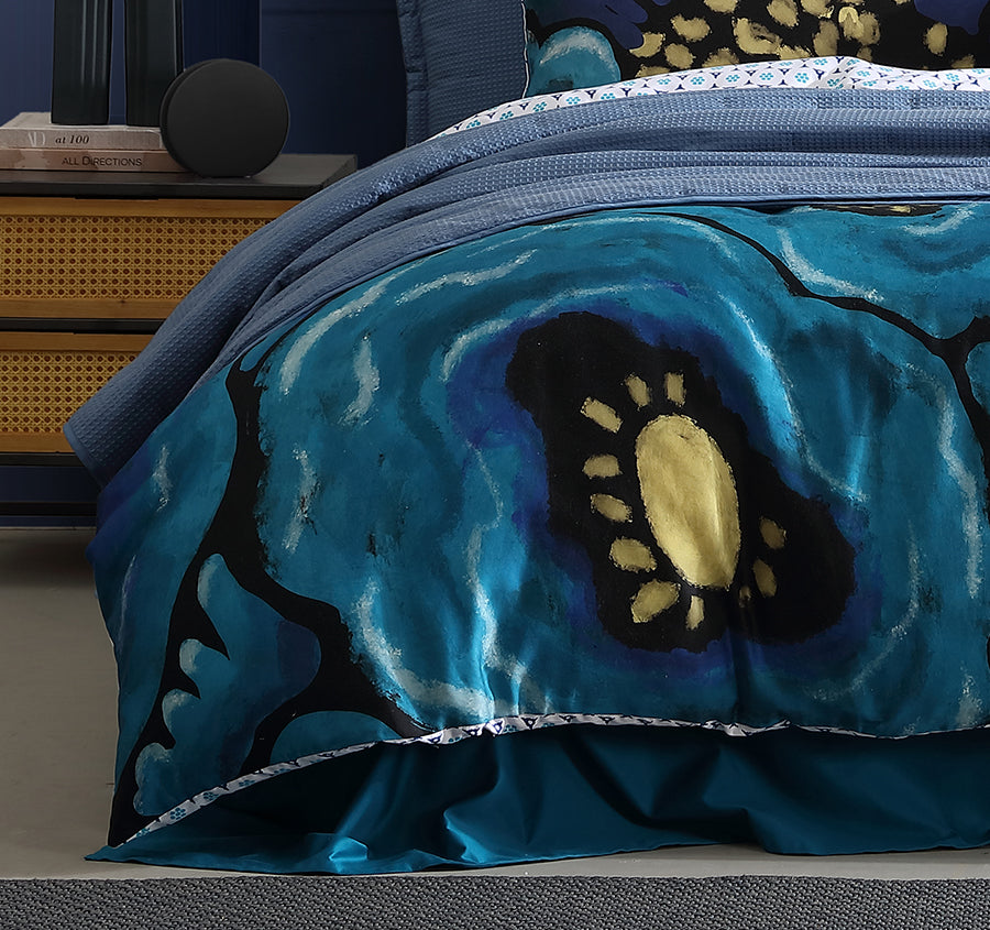 Avalon Quilt Cover Set Range Blue