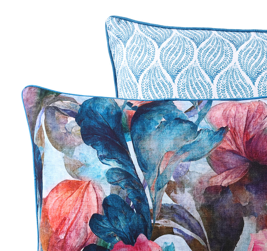 Azure Bloom European Pillowcase Multi