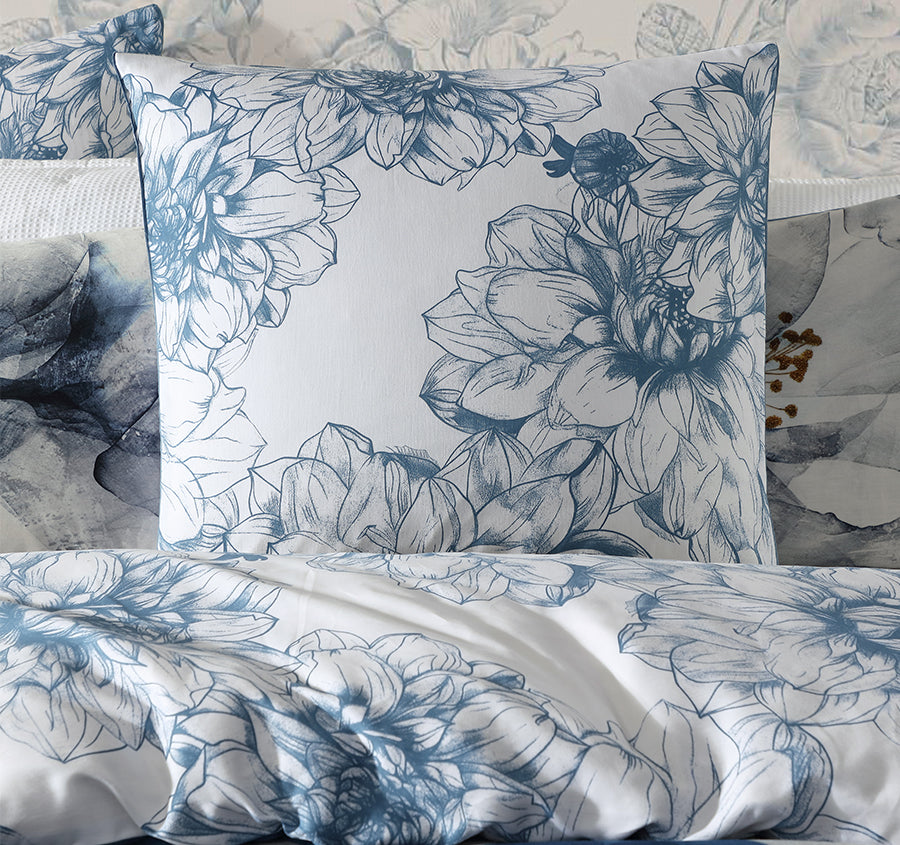 Belle European Pillowcase Steel