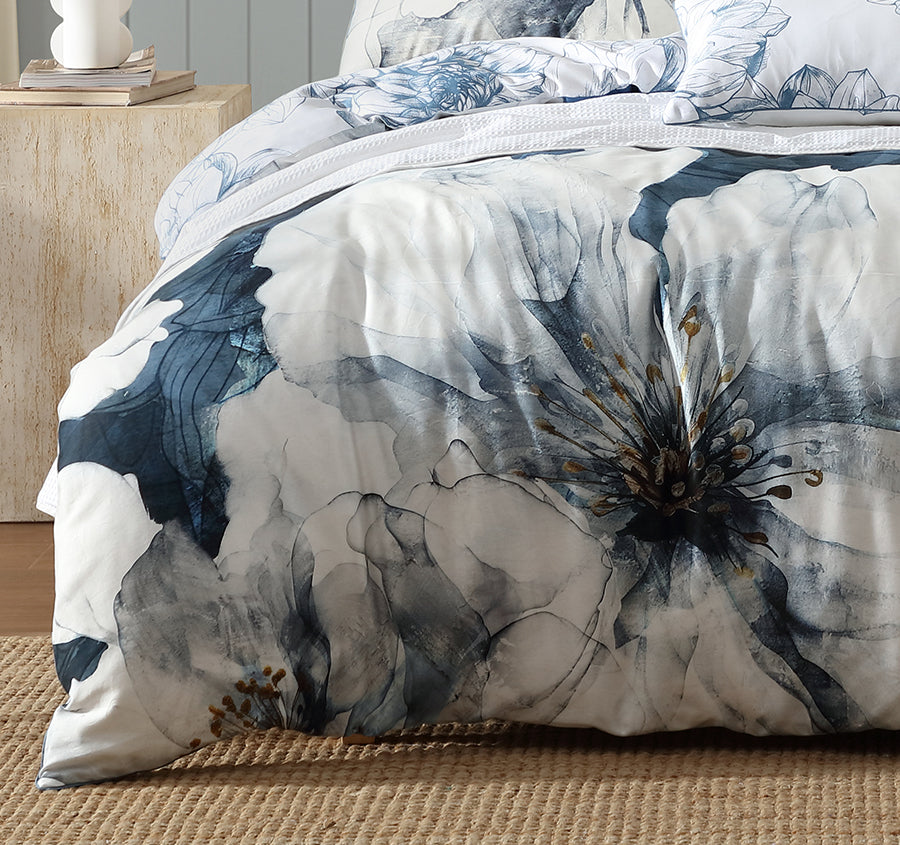 Belle Quilt Cover Set Range Steel