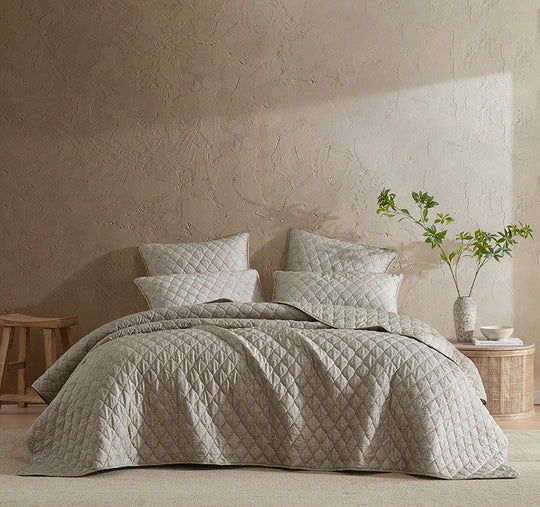 Blair Coverlet Set Range Taupe