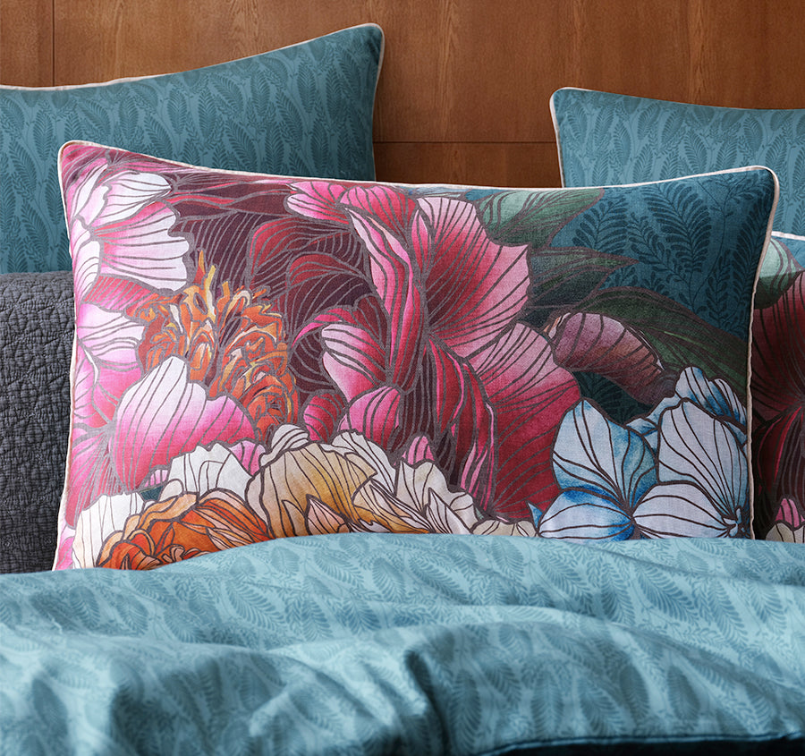 Bloomscape Quilt Cover Set Range Teal