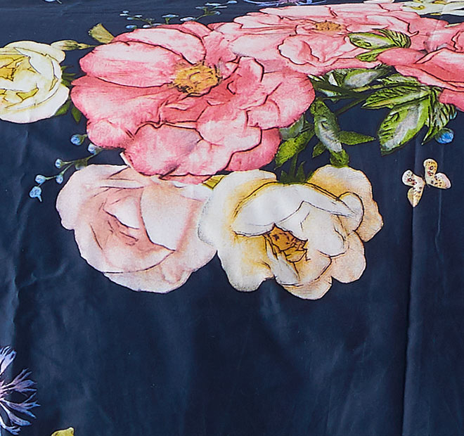 Bouquet Quilt Cover Set Range Navy