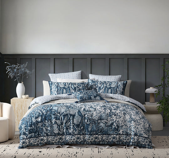 Chloris Quilt Cover Set Range Ink