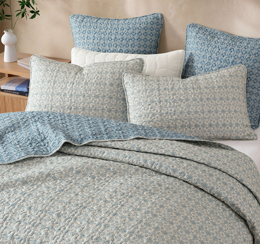 Cleo Coverlet Set Range Ink