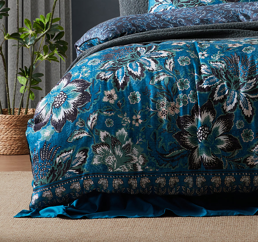 Cosette Quilt Cover Set Range Denim