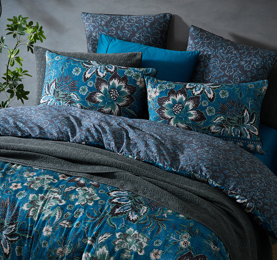 Cosette Quilt Cover Set Range Denim