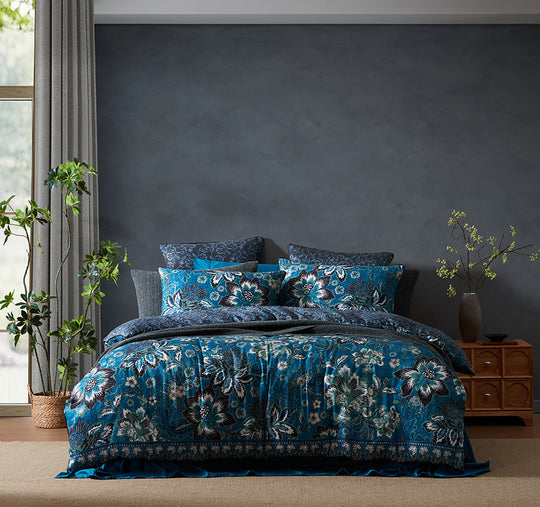 Cosette Quilt Cover Set Range Denim