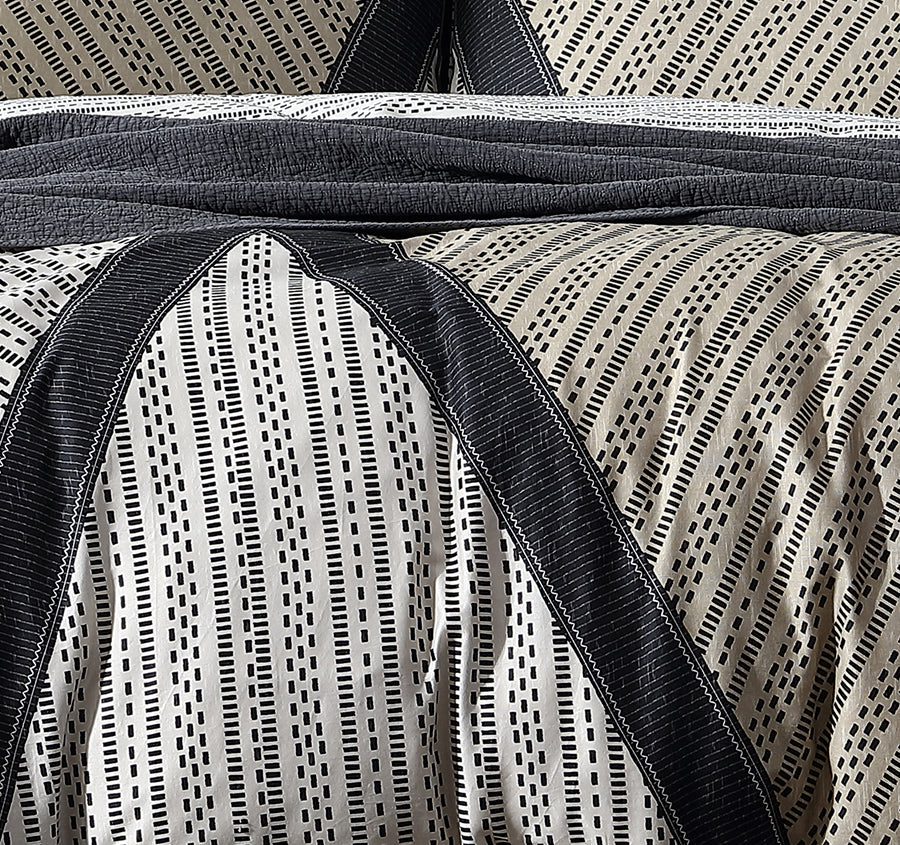 Davu Quilt Cover Set Range Stone
