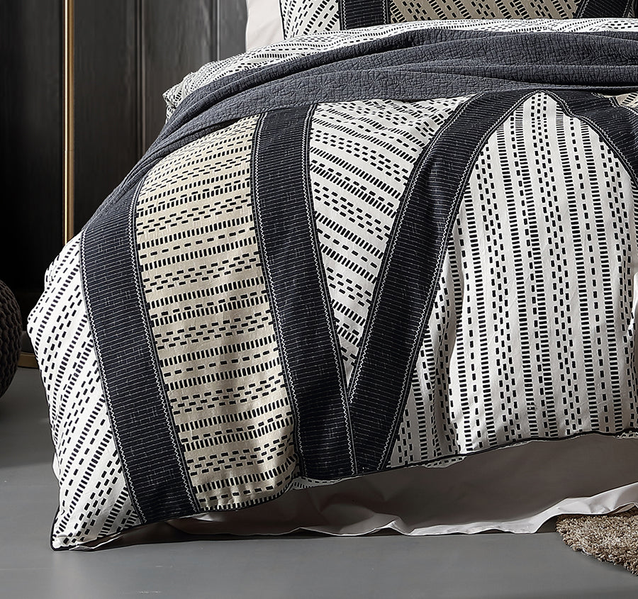 Davu Quilt Cover Set Range Stone