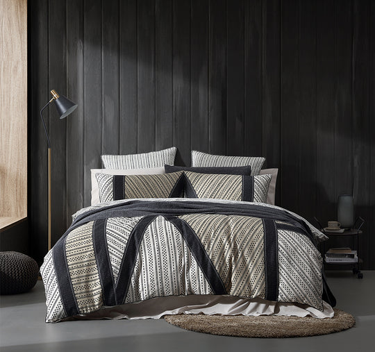 Davu Quilt Cover Set Range Stone