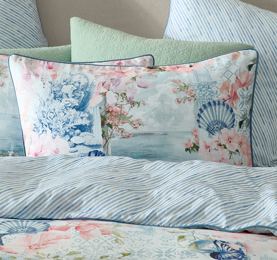 Delia Quilt Cover Set Range Blue