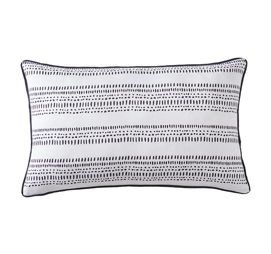 Ebony 30x50cm Filled Cushion Black