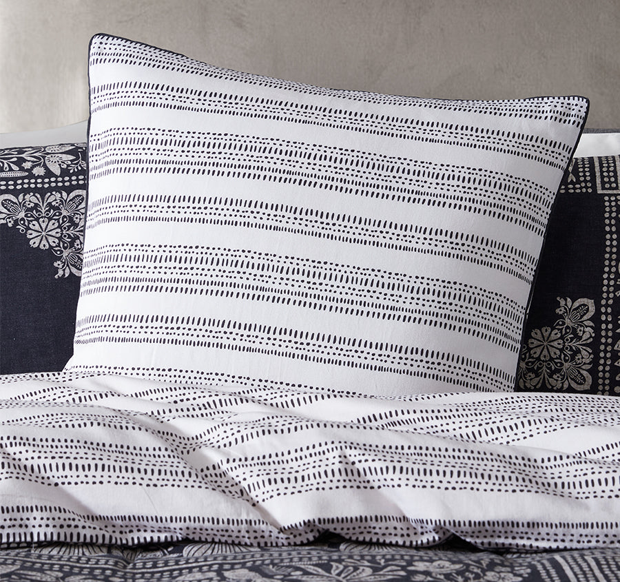 Ebony European Pillowcase Black