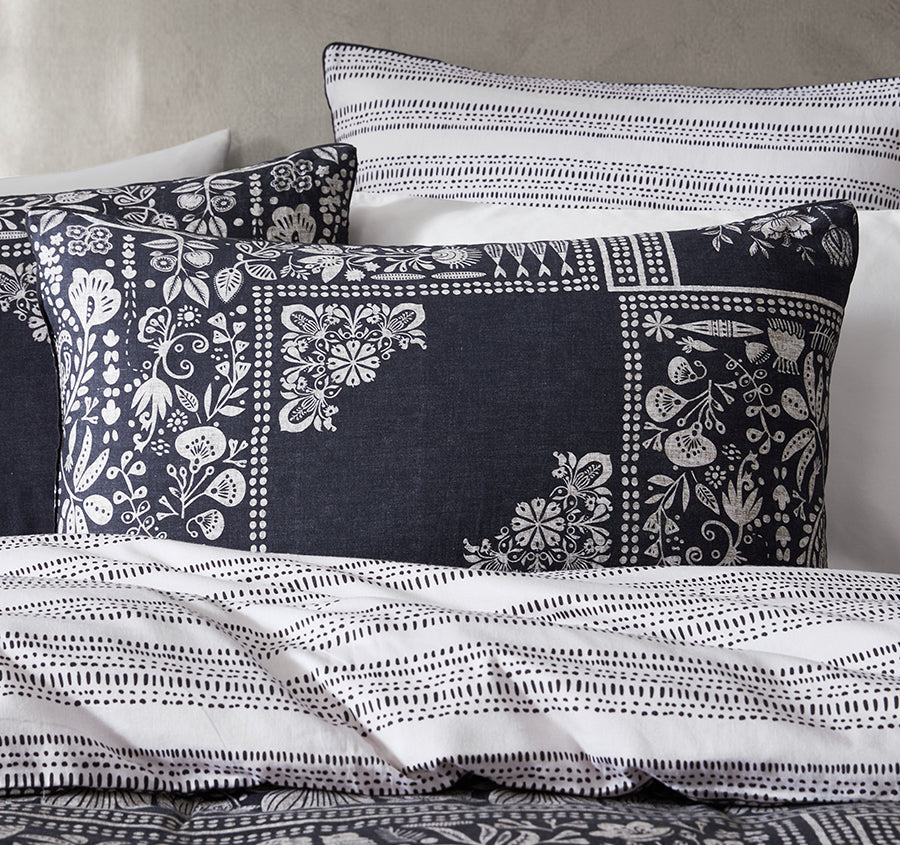 Ebony Quilt Cover Set Range Black