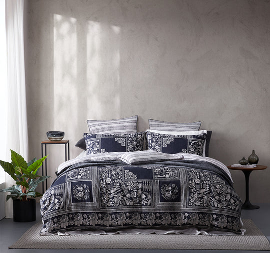 Ebony Quilt Cover Set Range Black