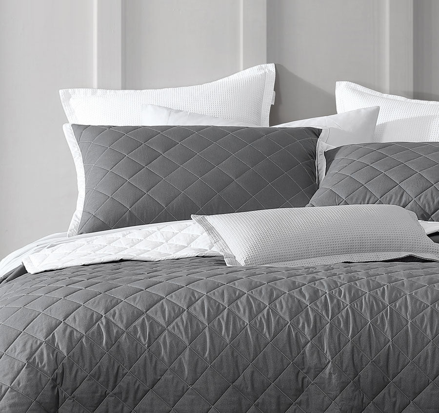 Essex Bedspread Range Charcoal